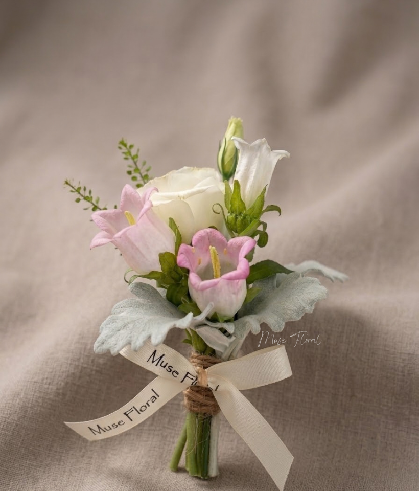 Soft Reverie Corsage (Fresh Flower) - Corsage