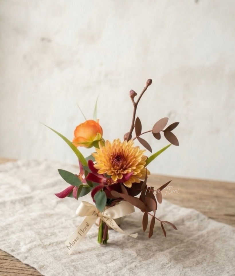 Velvet Morning Corsage (Fresh Flower) - Corsage