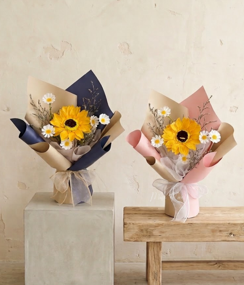 Noble Petals Soap Flower Bouquet - Hand Bouquet (Soap Flowers)