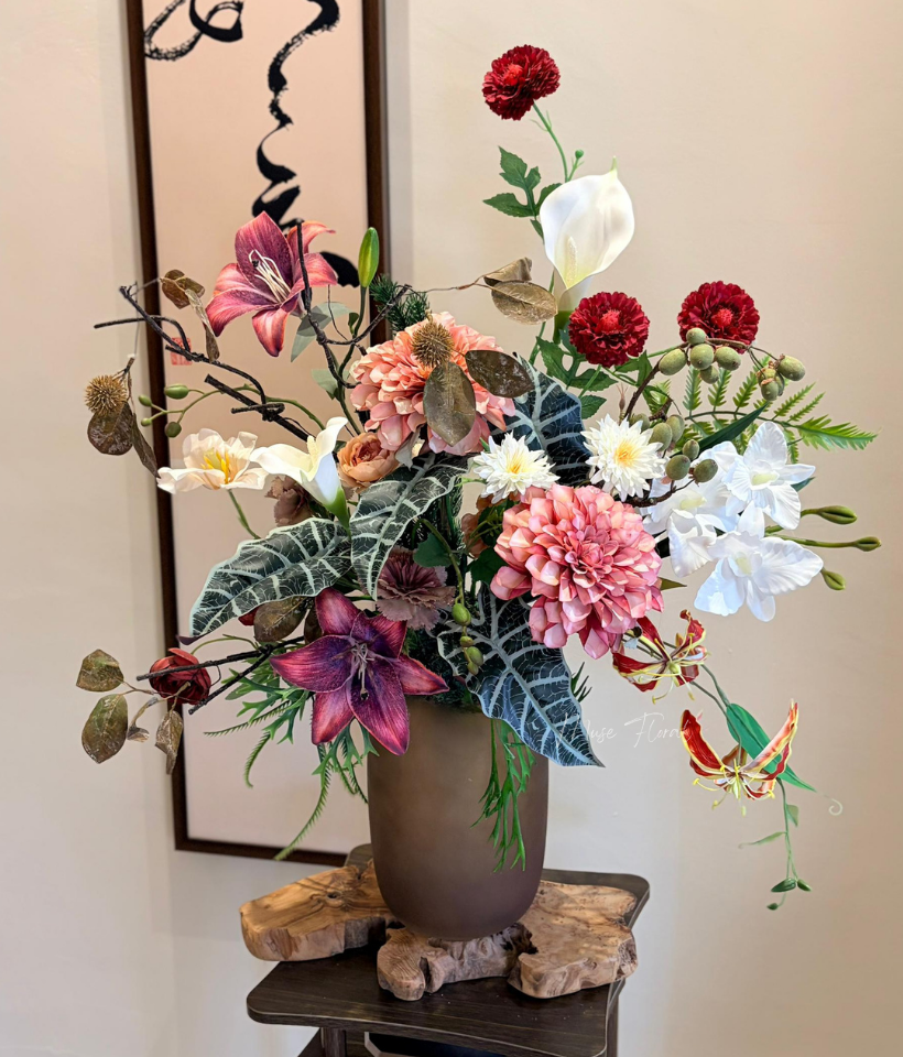 Magnolia Dream Artificial Flowers Pot - Artificial Flowers (Table)