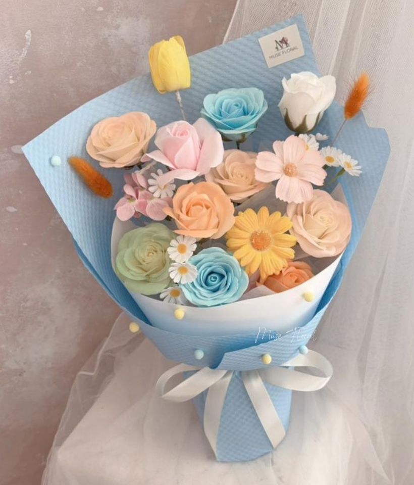 Innocent Petals Soap Flower - Hand Bouquet (Soap Flowers)