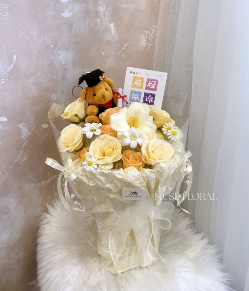 Stardust Trail Graduation Soap Flowers Bouquet - Graduation Bouquet