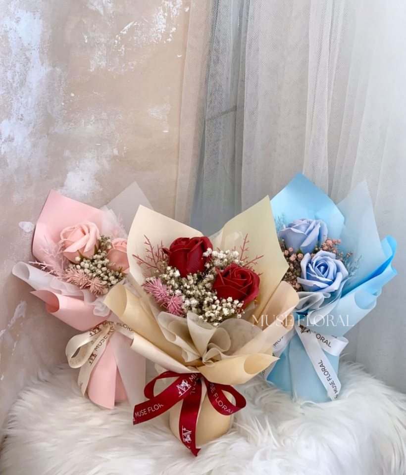 Bloomveil Soap Flower Bouquet /unit - Hand Bouquet (Soap Flowers)