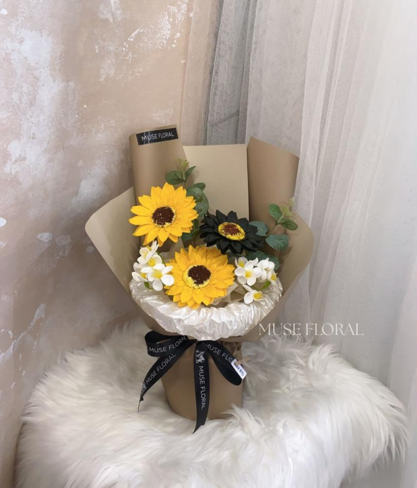 Chiffon Whisper Soap Flower Bouquet - Hand Bouquet (Soap Flowers)