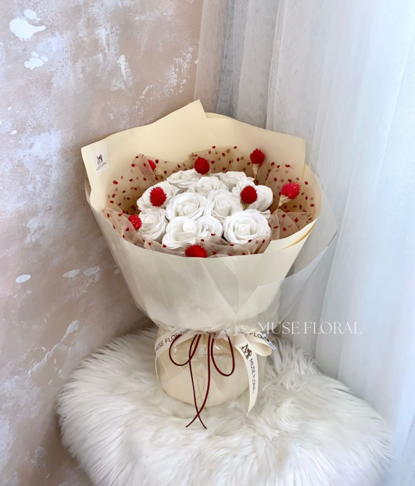 Petal Mirage Soap Flower Bouquet - Hand Bouquet (Soap Flowers)