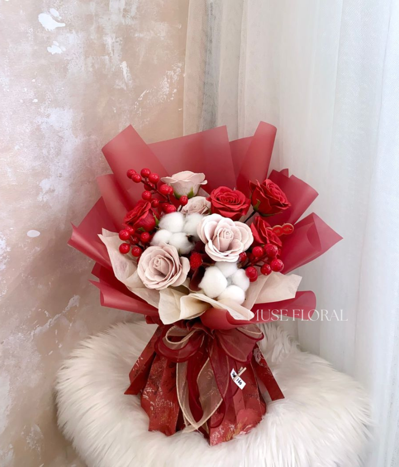 Willow Daze Soap Flower Bouquet - Hand Bouquet (Soap Flowers)