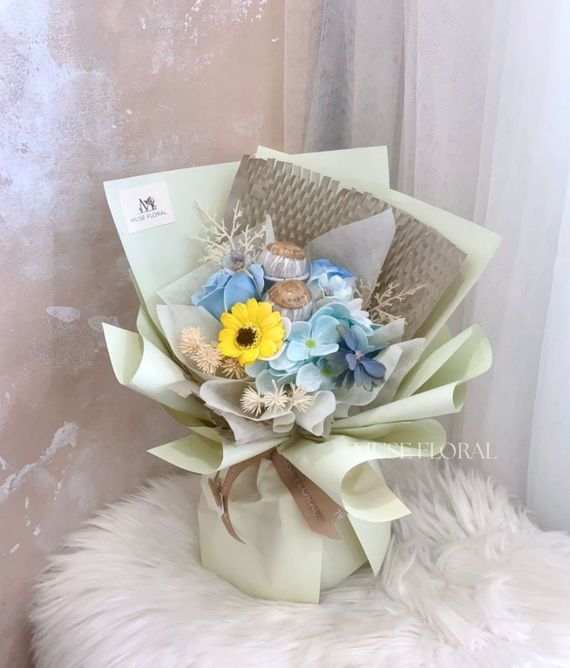 Whispering Petals Soap Flower Bouquet - Hand Bouquet (Soap Flowers)