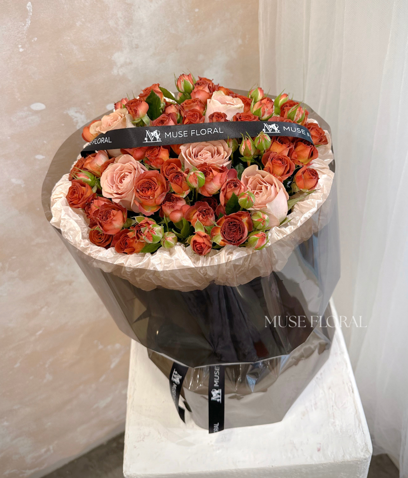 Stardust Veil Rose Bouquet - Rose