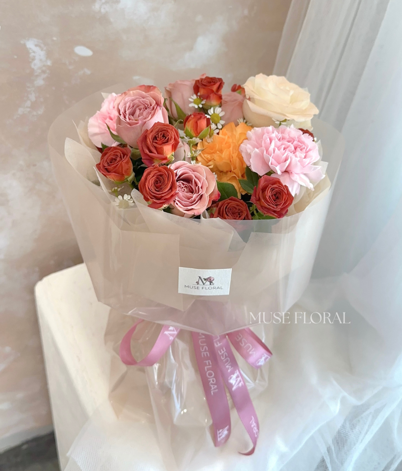 Marigold Sky Rose Bouquet - Rose