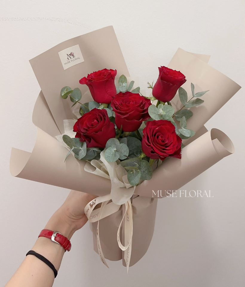 Whispering Leaves Rose Bouquet - Rose