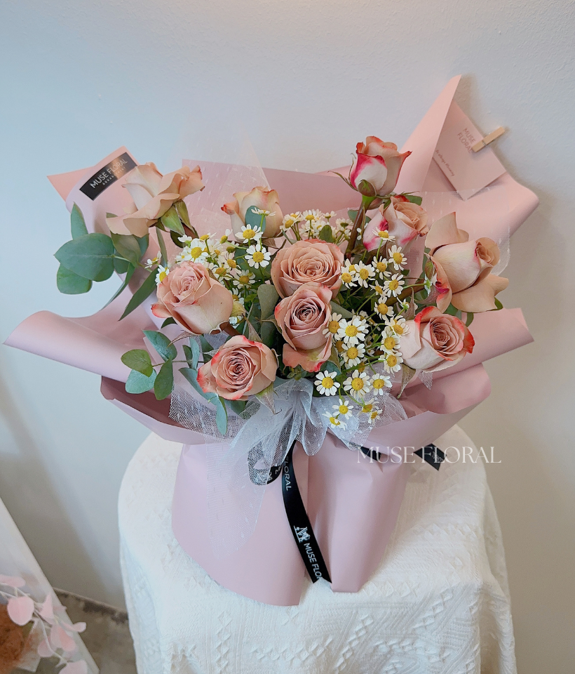 Rust & Rose Rose Bouquet - Rose