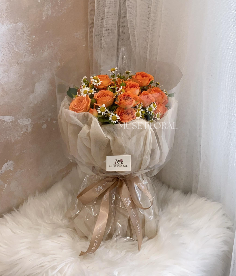 Golden Oath Rose Bouquet - Rose