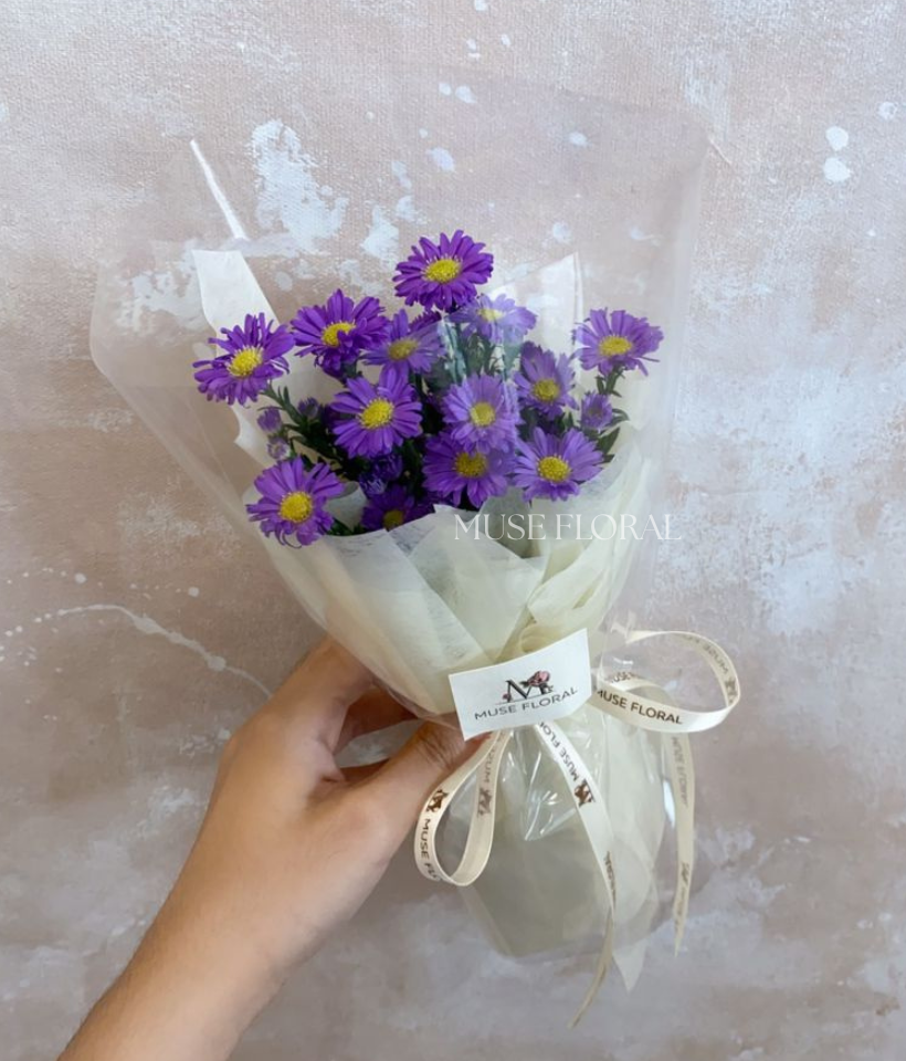 Nostos Peacock Purple Bouquet - Hand Bouquet (Fresh Flowers)