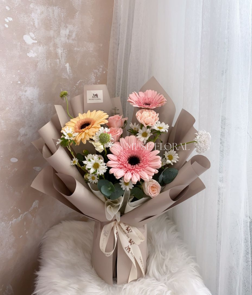 Dusty Joy Gerbera Daisy Bouquet - Gerbera Daisy