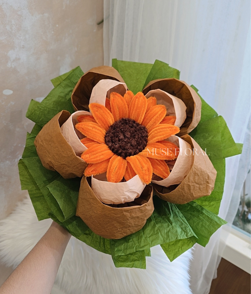 Curly Flora Twist Stick Bouquet - Hand Bouquet (Soap Flowers)