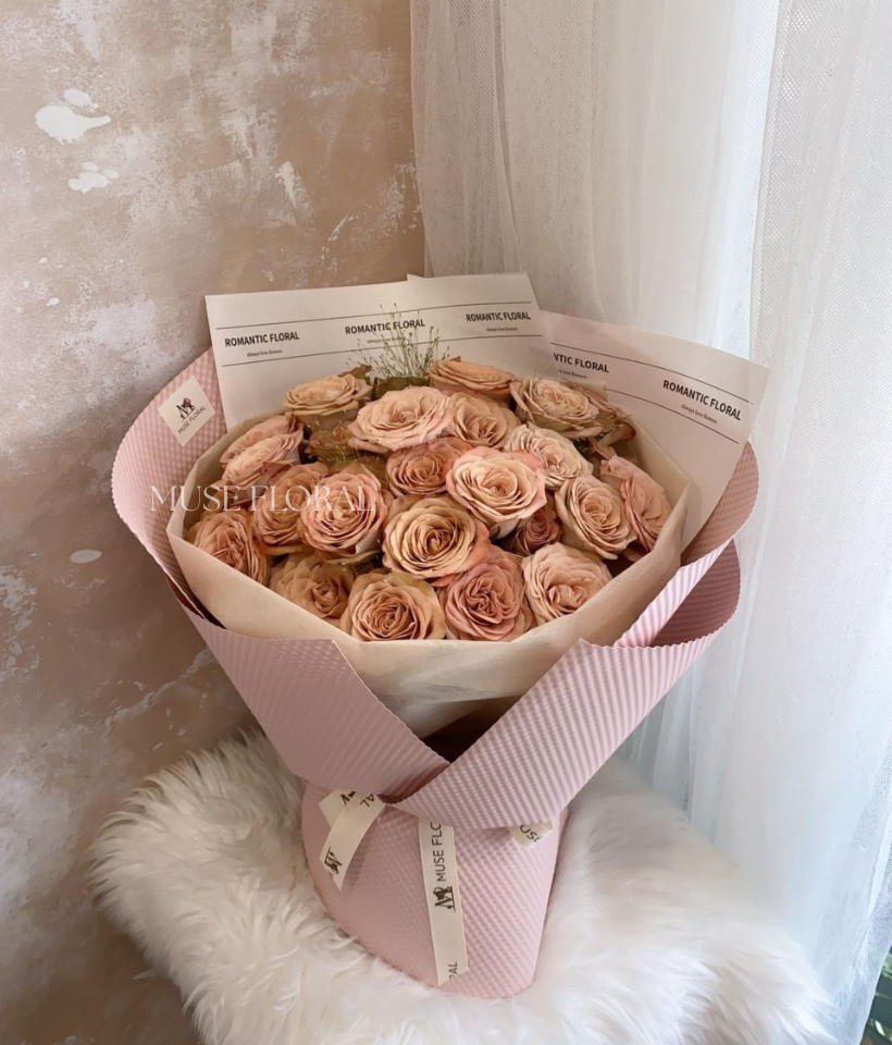 Moss & Rosé Rose Bouquet - Rose