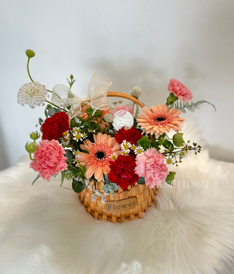 Abstract Fleur Flower Basket (Fresh Flower) - Flower Box / Basket Table Top