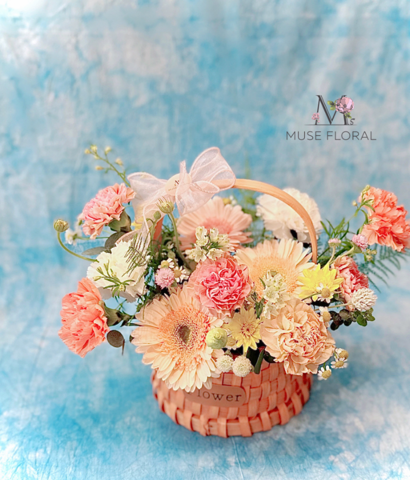 Ink & Ivy Flower Basket (Fresh Flower) - Flower Box / Basket Table Top