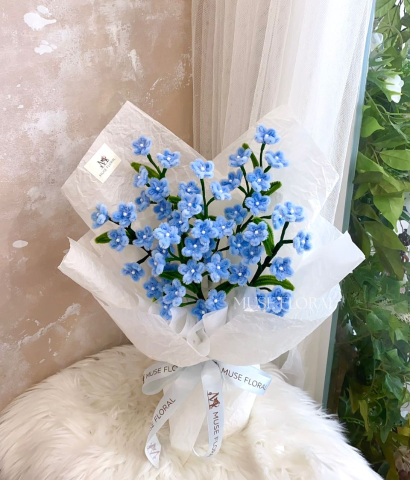 Misty Grove Twist Stick Bouquet - Hand Bouquet (Soap Flowers)