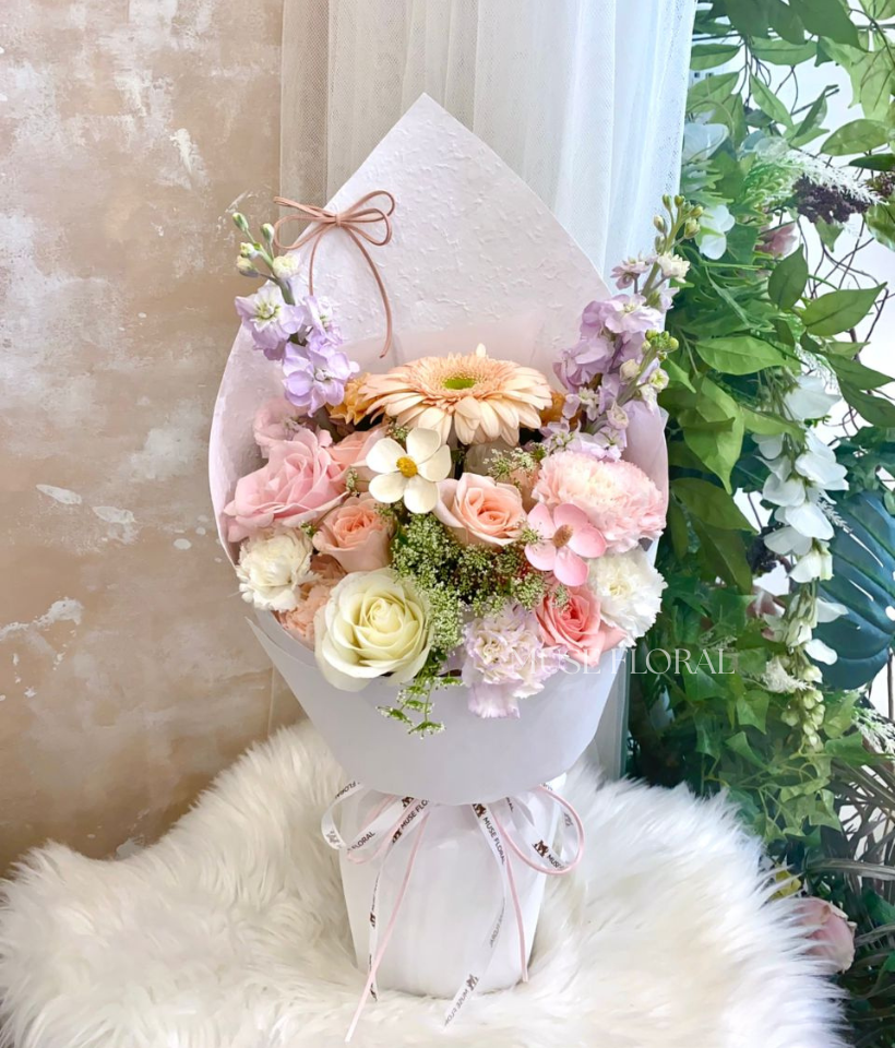 The Quietest Garden Mix Flower Bouquet - Rose