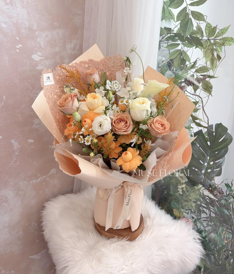 Under Améline Sky Mix Flower Bouquet - Rose