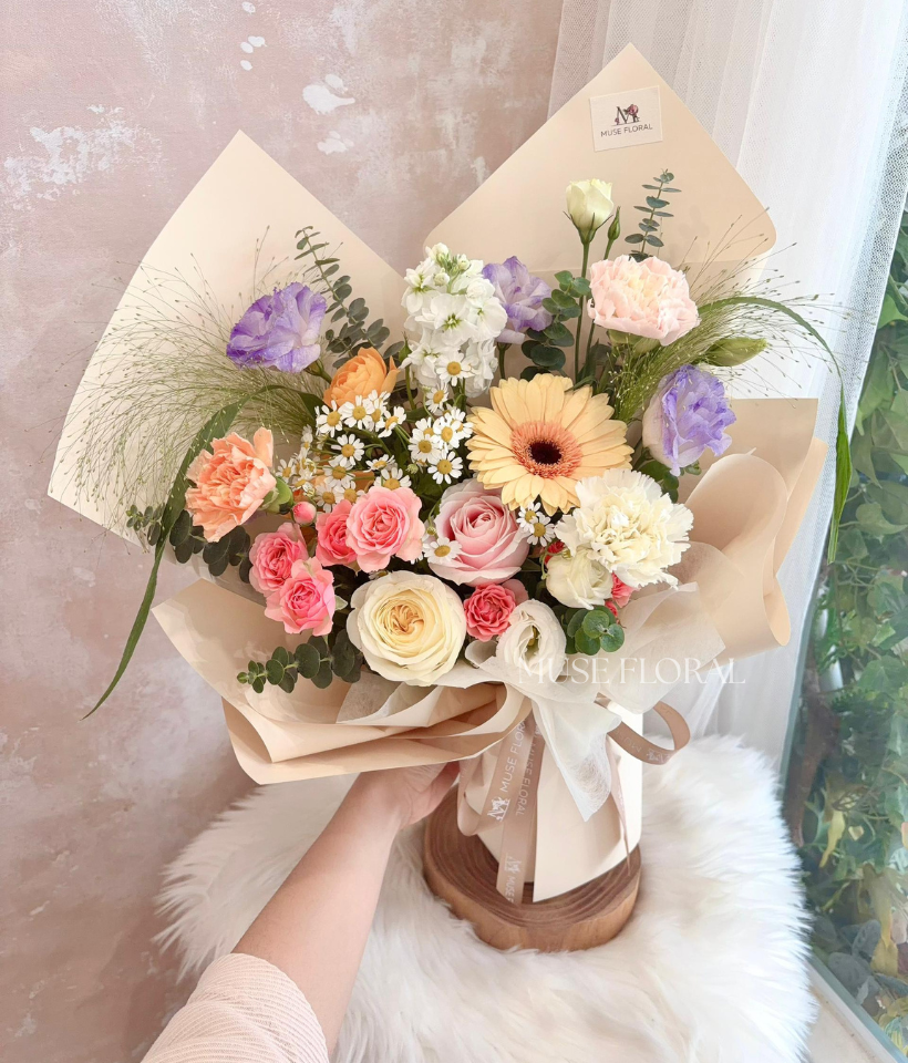 Letters from Eden Mix Flower Bouquet - Hand Bouquet (Fresh Flowers)