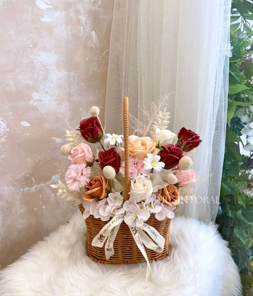 Snowdrop Waltz Soap Flower Bouquet - Artificial Soap Flowers