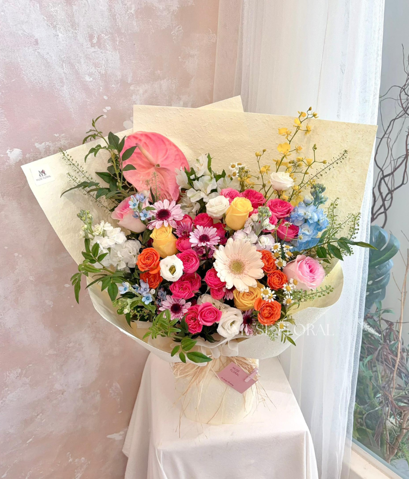 Avelune Mix Flower Bouquet - Rose