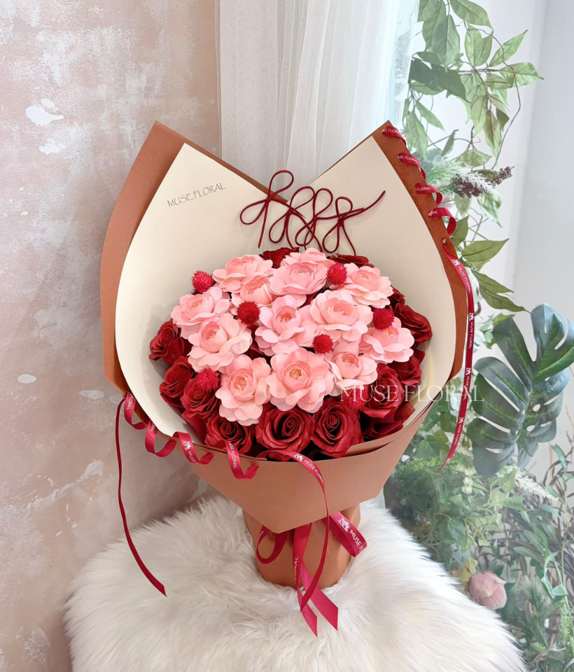 Veil of Spring Soap Flower Bouquet - Hand Bouquet (Soap Flowers)