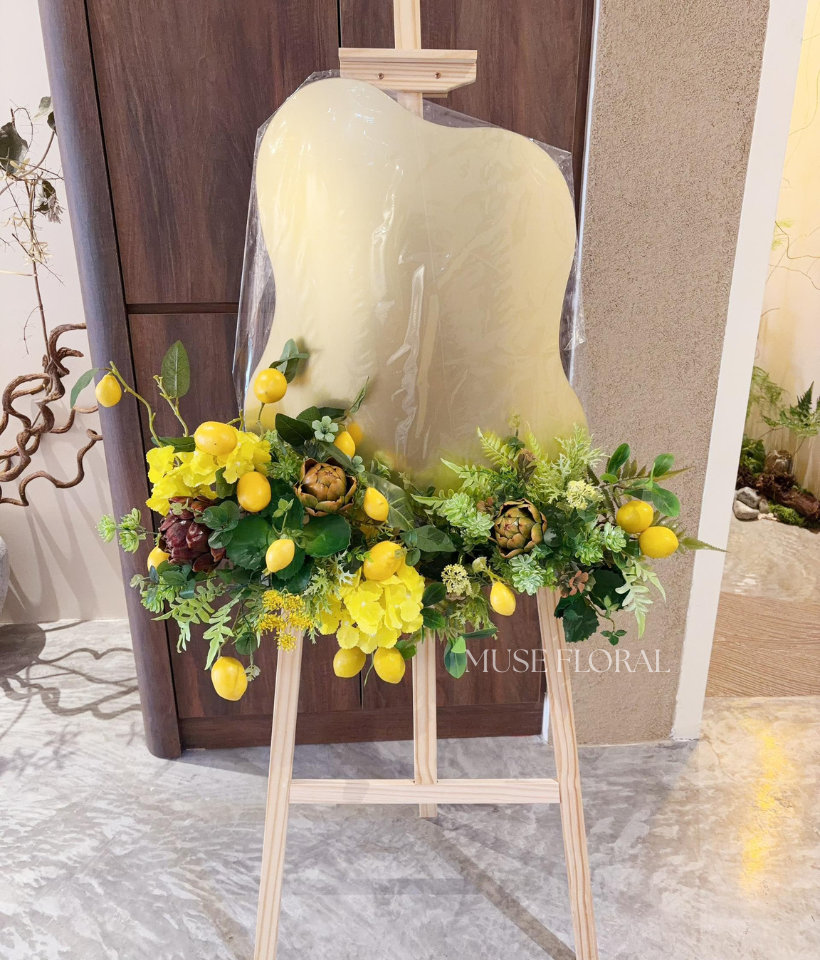 Serein Opening Mirror Acrylic Plaque (Artificial Flower) - Opening Flower Stand (Artificial / Soap / Preserved Flower)