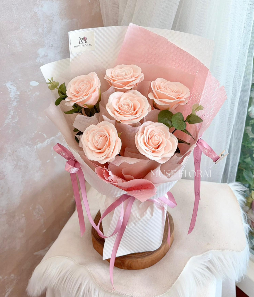 Bloom in Passing Soap Flower Bouquet - Hand Bouquet (Soap Flowers)