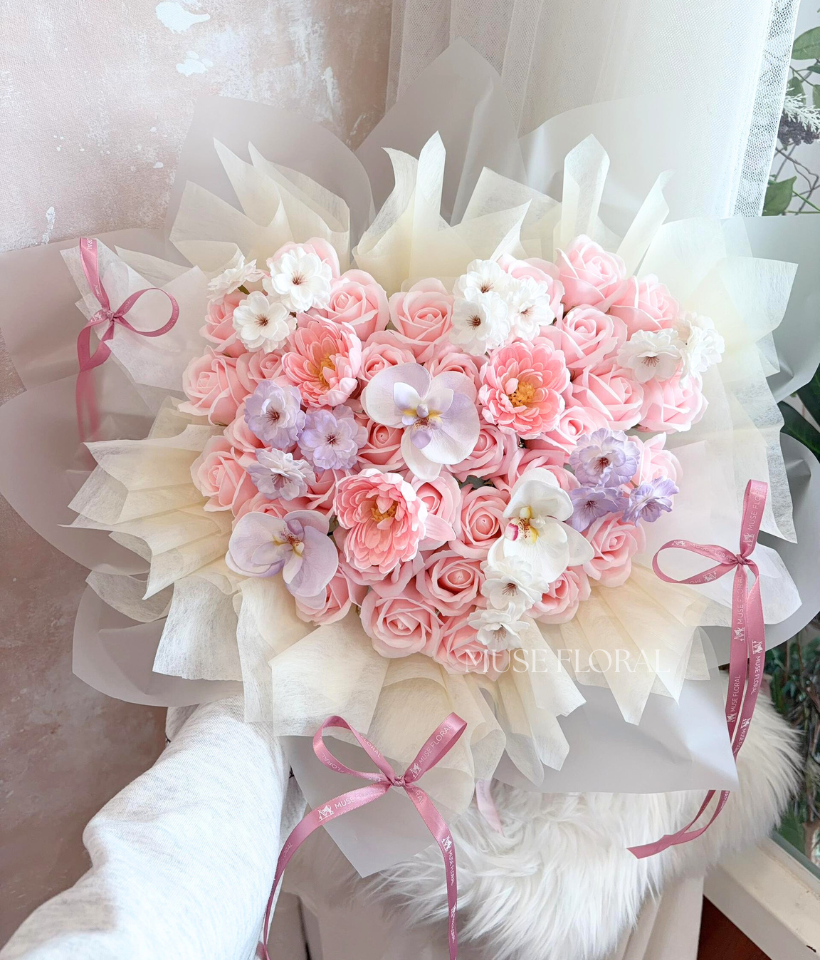 Cherish Soap Flower Bouquet - Hand Bouquet (Soap Flowers)