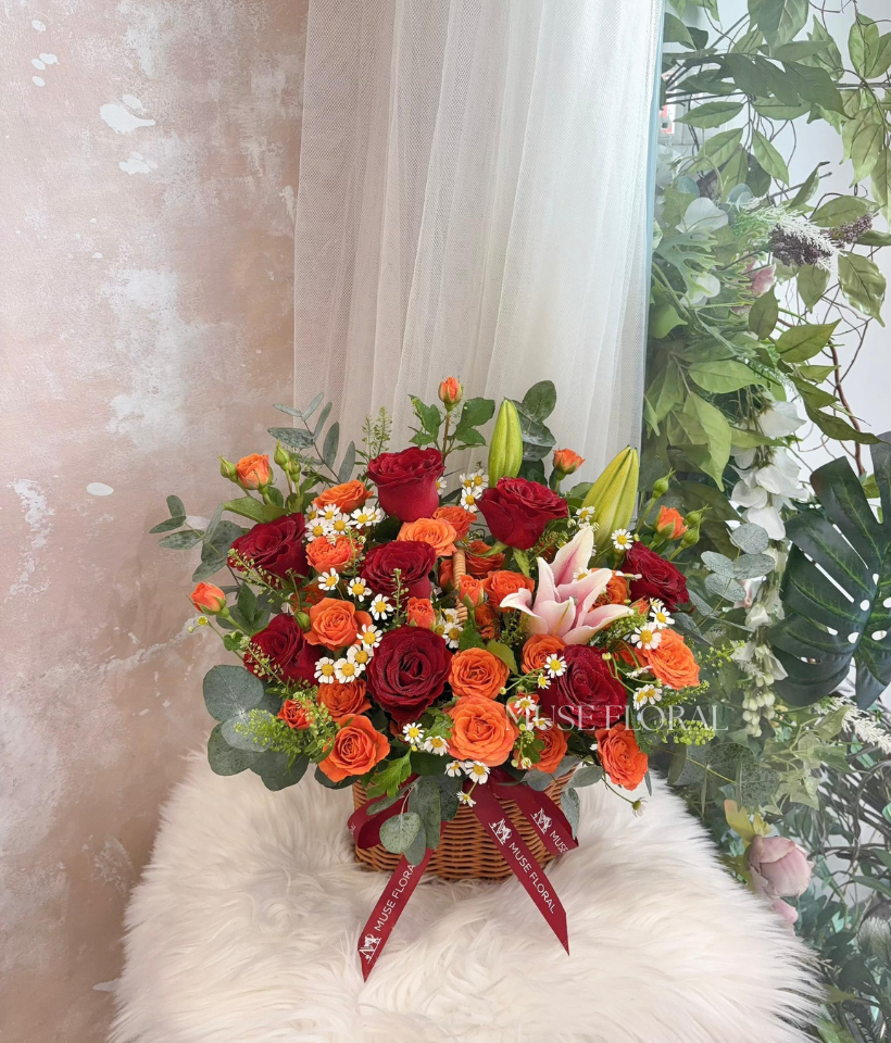 Floral Daydream Flower Basket - Mother's Day