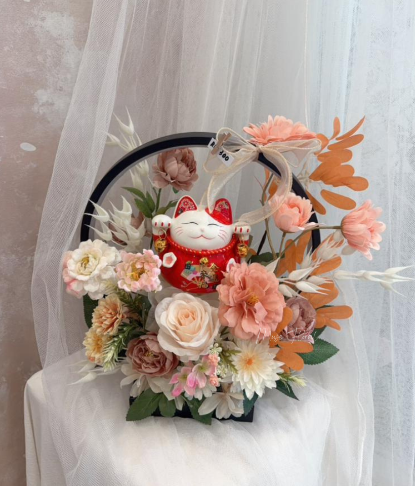 Flux & Flourish Artificial Flowers Lamp - Artificial Flowers (Table)