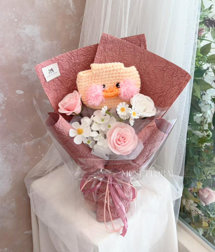 Small Happiness Soap Flower Bouquet - Hand Bouquet (Soap Flowers)