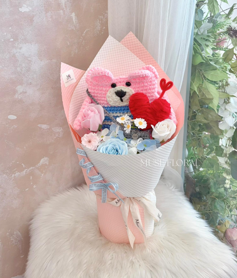 Soft & Sweet Soap Flower Bouquet - Hand Bouquet (Soap Flowers)