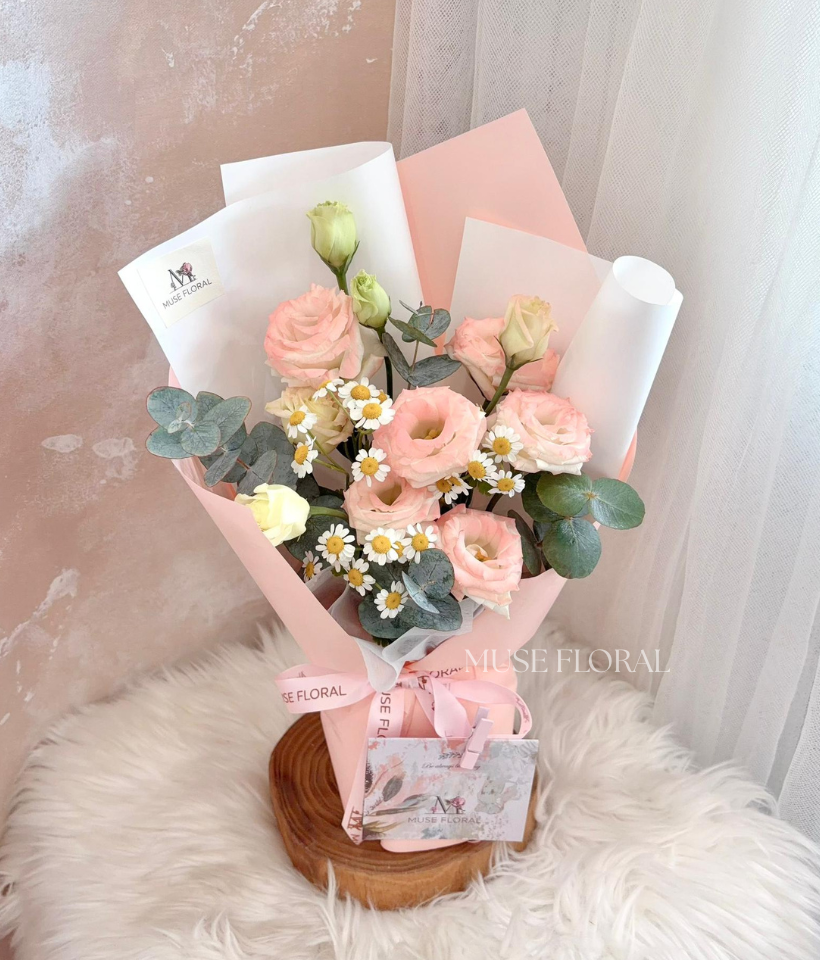 Solar Wish Eustoma Bouquet - Eustoma