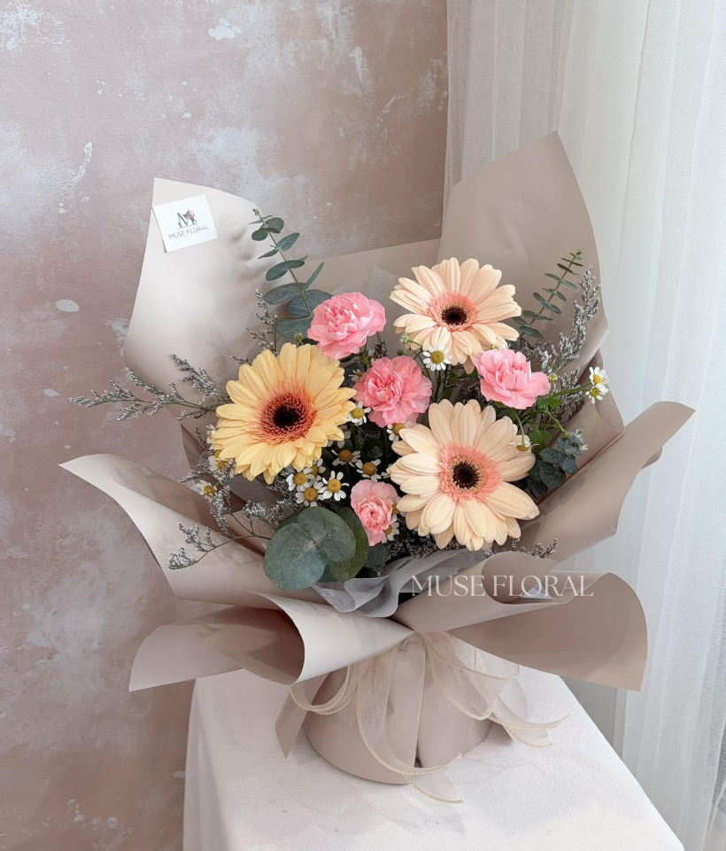 Dusty Joy Gerbera Daisy Bouquet - Gerbera Daisy