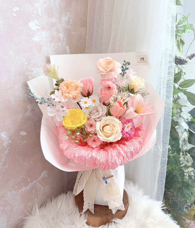 Lirien Petals Soap Flowers Bouquet - Hand Bouquet (Soap Flowers)