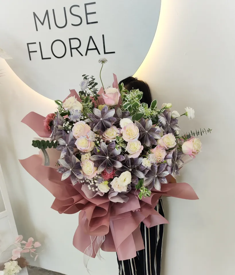 Majestic Blooms Money Flower Bouquet - Money Flowers
