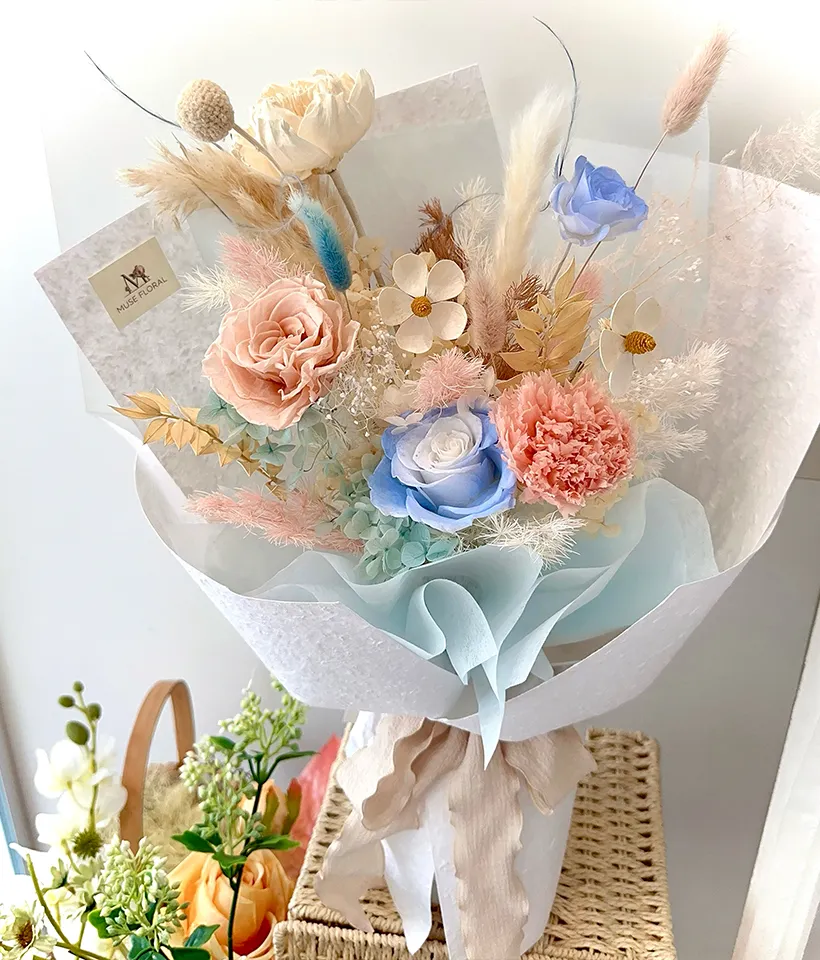 Monet Garden Preserved Flower Bouquet - Preserved Flowers